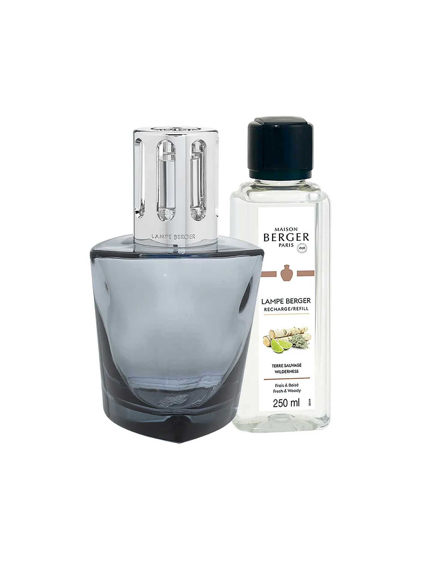 MAISON BERGER PARIS | Lampe Berger Set TERRA Noir 250ml Terre Sauvage | 